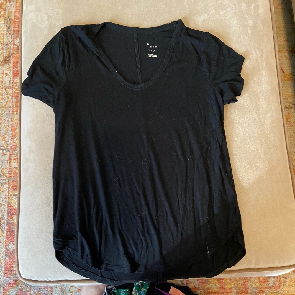 Black drapey tee